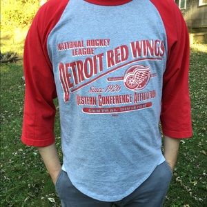 Vintage Detroit redwings 3/4 sleeve